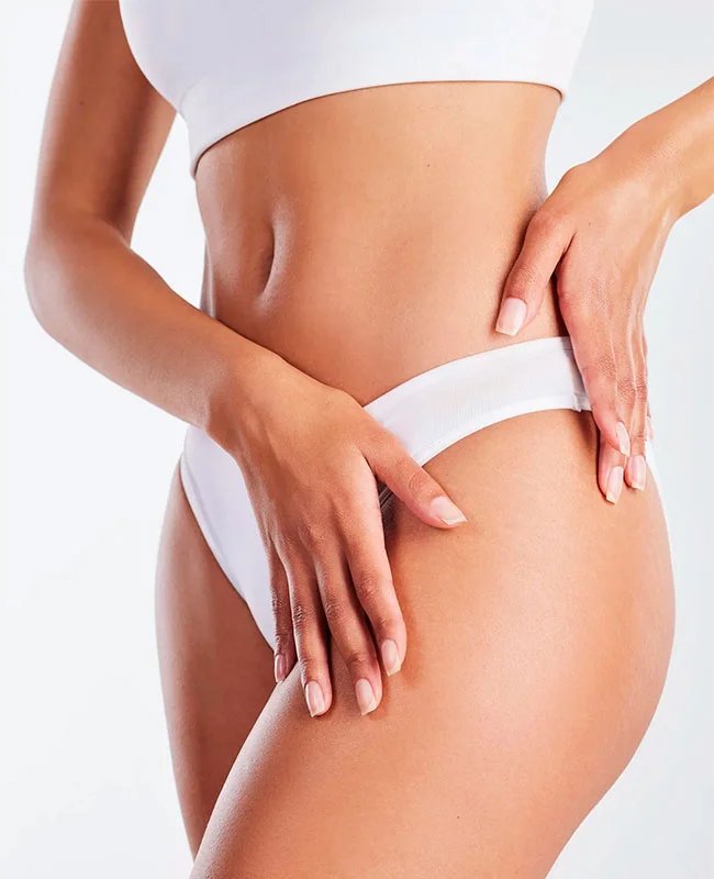 Aveli cellulite treatment, targeted area on the hip and thigh